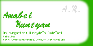 amabel muntyan business card